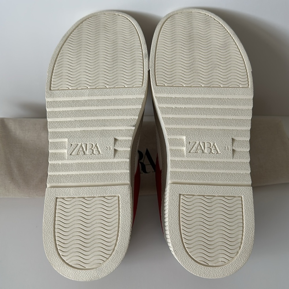 Zara Men's White and Red Casual Sneakers - Picture 11 of 17
